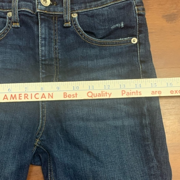 Rag & Bone Elton Fit High Rise Skinny Ankle Jeans Classic Dark Preppy Size 25 - Picture 10 of 16